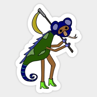 Koala Raccoon Seahorse with nice shoes and a Banana Scythe Sticker